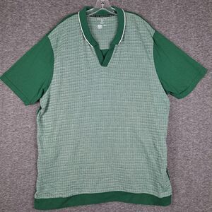 Shaquille O'Neal Big Men's Polo Shirt Green Print Size 4XLT